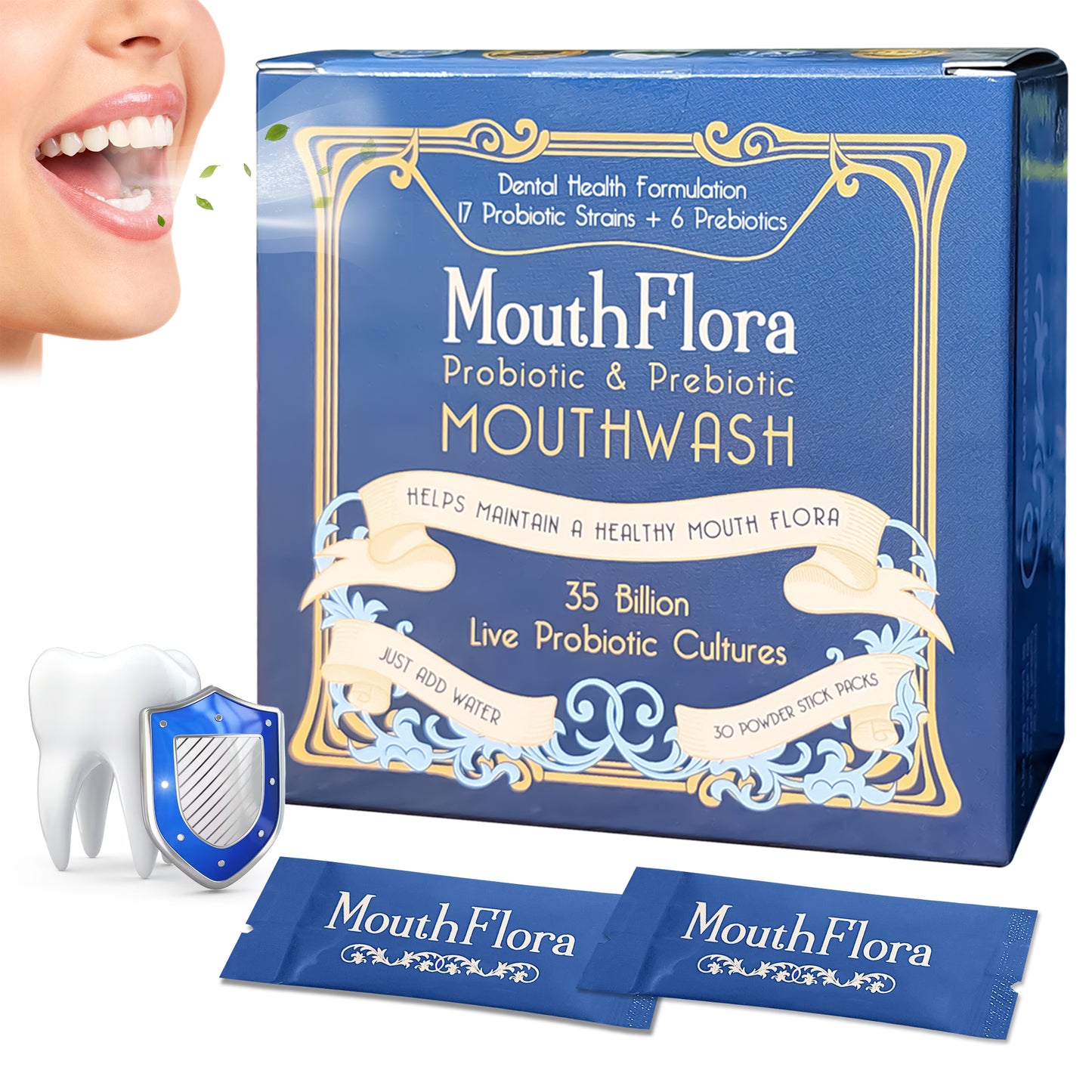 MouthFlora - Probiotic & Prebiotic Mouthwash